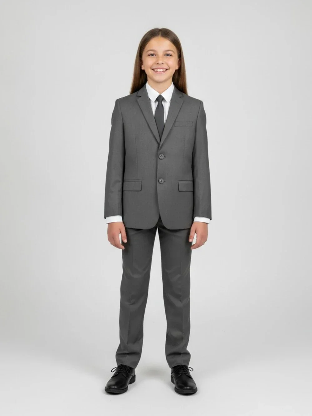 Perry Ellis 5PC Suit Set | Boys’ 18 Regular Gray Formal Polyester
